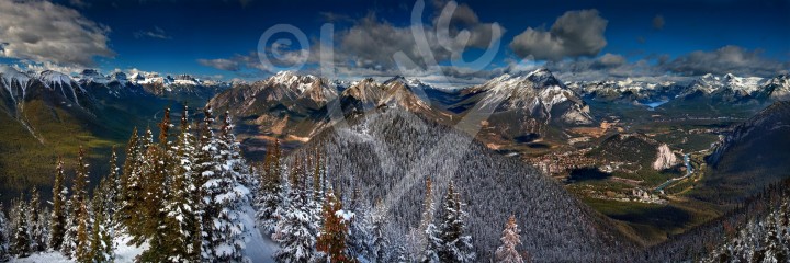 ALBERTA Panorama of Banff from Sulphur Mountain